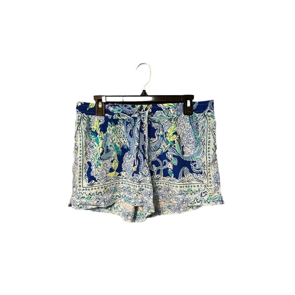 Lilly Pulitzer Blue and Green Patterned Women Shorts